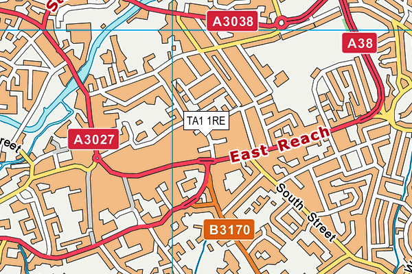 TA1 1RE map - OS VectorMap District (Ordnance Survey) TA1 1RE map - OS VectorMap District (Ordnance Survey)