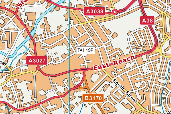 TA1 1SP map - OS VectorMap District (Ordnance Survey) TA1 1SP map - OS VectorMap District (Ordnance Survey)