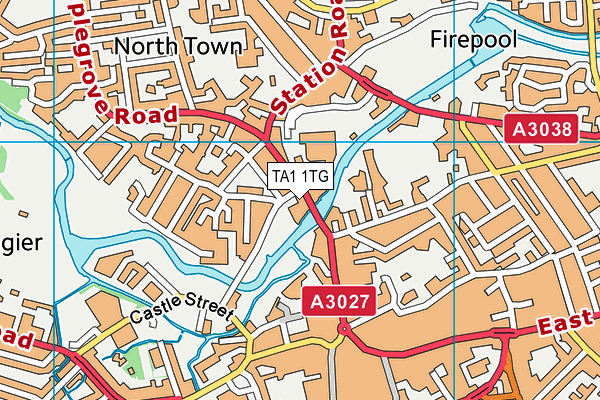 TA1 1TG map - OS VectorMap District (Ordnance Survey) TA1 1TG map - OS VectorMap District (Ordnance Survey)