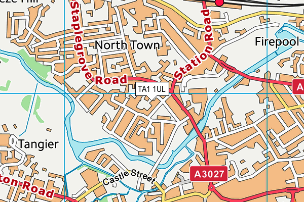 TA1 1UL map - OS VectorMap District (Ordnance Survey) TA1 1UL map - OS VectorMap District (Ordnance Survey)