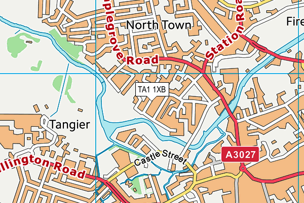 TA1 1XB map - OS VectorMap District (Ordnance Survey) TA1 1XB map - OS VectorMap District (Ordnance Survey)