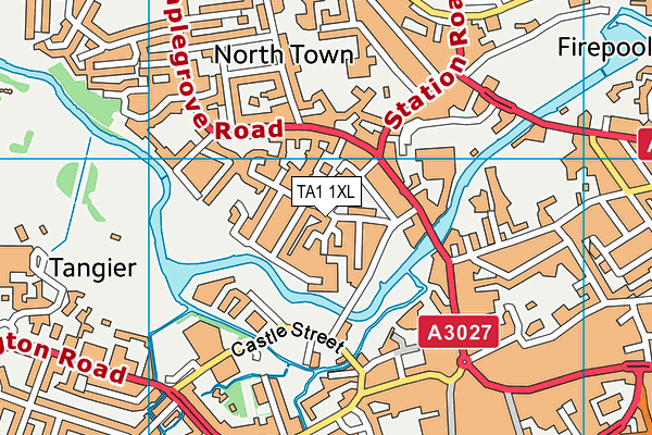 TA1 1XL map - OS VectorMap District (Ordnance Survey) TA1 1XL map - OS VectorMap District (Ordnance Survey)