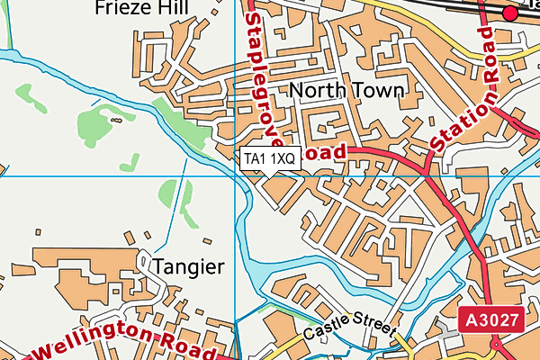 TA1 1XQ map - OS VectorMap District (Ordnance Survey) TA1 1XQ map - OS VectorMap District (Ordnance Survey)