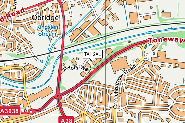 TA1 2AL map - OS VectorMap District (Ordnance Survey) TA1 2AL map - OS VectorMap District (Ordnance Survey)