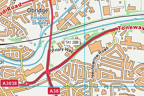 TA1 2BB map - OS VectorMap District (Ordnance Survey) TA1 2BB map - OS VectorMap District (Ordnance Survey)