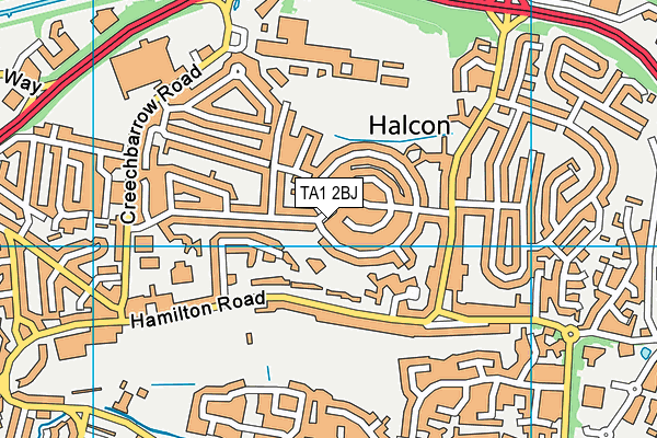 TA1 2BJ map - OS VectorMap District (Ordnance Survey) TA1 2BJ map - OS VectorMap District (Ordnance Survey)