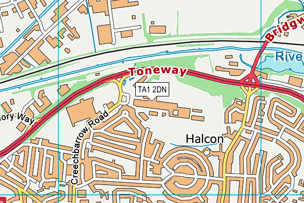 TA1 2DN map - OS VectorMap District (Ordnance Survey) TA1 2DN map - OS VectorMap District (Ordnance Survey)