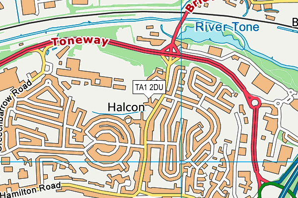TA1 2DU map - OS VectorMap District (Ordnance Survey) TA1 2DU map - OS VectorMap District (Ordnance Survey)