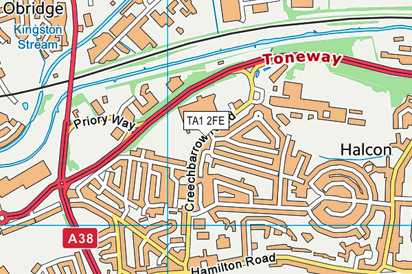 TA1 2FE map - OS VectorMap District (Ordnance Survey) TA1 2FE map - OS VectorMap District (Ordnance Survey)