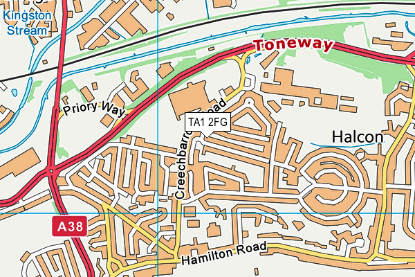 TA1 2FG map - OS VectorMap District (Ordnance Survey) TA1 2FG map - OS VectorMap District (Ordnance Survey)