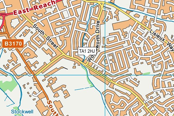 TA1 2HJ map - OS VectorMap District (Ordnance Survey) TA1 2HJ map - OS VectorMap District (Ordnance Survey)