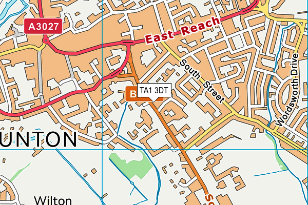 TA1 3DT map - OS VectorMap District (Ordnance Survey) TA1 3DT map - OS VectorMap District (Ordnance Survey)