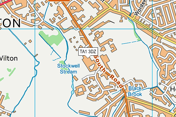 TA1 3DZ map - OS VectorMap District (Ordnance Survey) TA1 3DZ map - OS VectorMap District (Ordnance Survey)