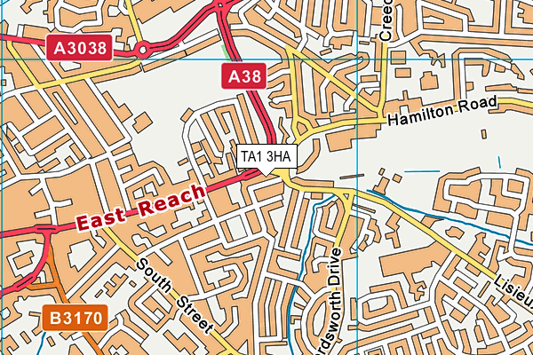 TA1 3HA map - OS VectorMap District (Ordnance Survey) TA1 3HA map - OS VectorMap District (Ordnance Survey)