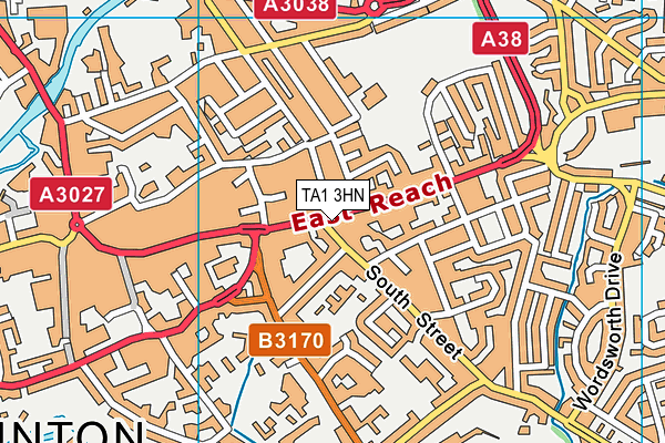 TA1 3HN map - OS VectorMap District (Ordnance Survey) TA1 3HN map - OS VectorMap District (Ordnance Survey)