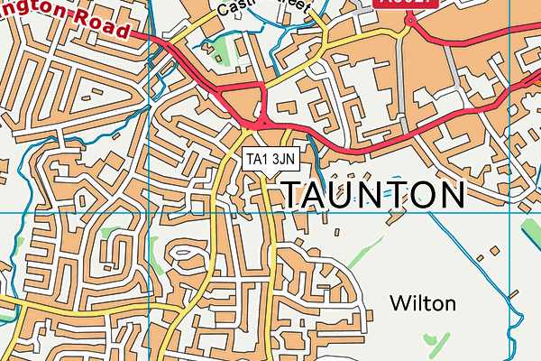 TA1 3JN map - OS VectorMap District (Ordnance Survey) TA1 3JN map - OS VectorMap District (Ordnance Survey)