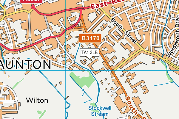 TA1 3LB map - OS VectorMap District (Ordnance Survey) TA1 3LB map - OS VectorMap District (Ordnance Survey)