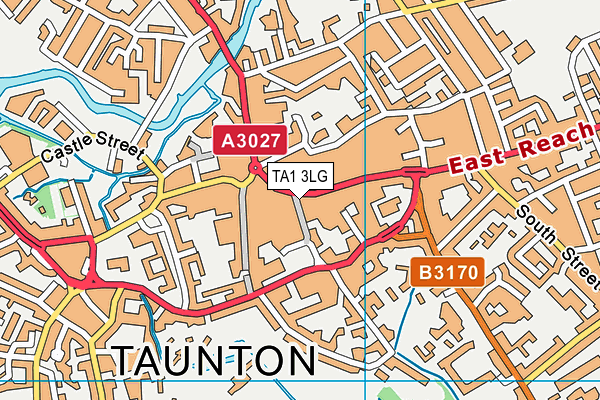 TA1 3LG map - OS VectorMap District (Ordnance Survey) TA1 3LG map - OS VectorMap District (Ordnance Survey)