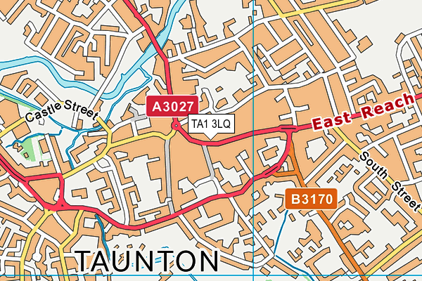 TA1 3LQ map - OS VectorMap District (Ordnance Survey) TA1 3LQ map - OS VectorMap District (Ordnance Survey)