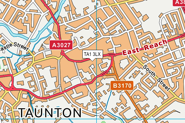 TA1 3LX map - OS VectorMap District (Ordnance Survey) TA1 3LX map - OS VectorMap District (Ordnance Survey)