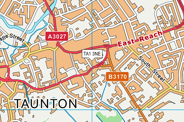 TA1 3NE map - OS VectorMap District (Ordnance Survey) TA1 3NE map - OS VectorMap District (Ordnance Survey)