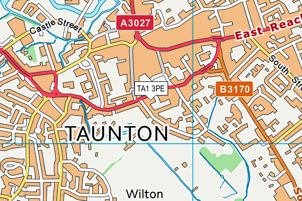 TA1 3PE map - OS VectorMap District (Ordnance Survey) TA1 3PE map - OS VectorMap District (Ordnance Survey)