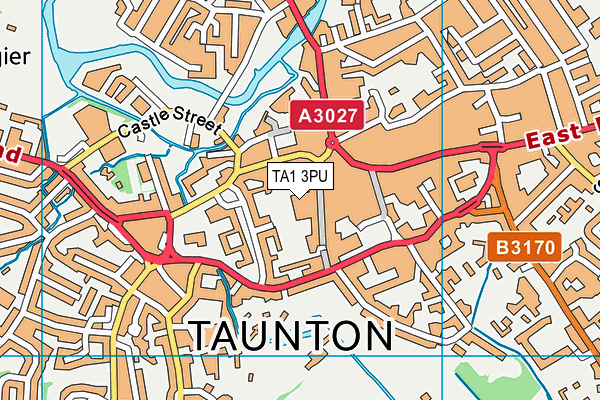 TA1 3PU map - OS VectorMap District (Ordnance Survey) TA1 3PU map - OS VectorMap District (Ordnance Survey)