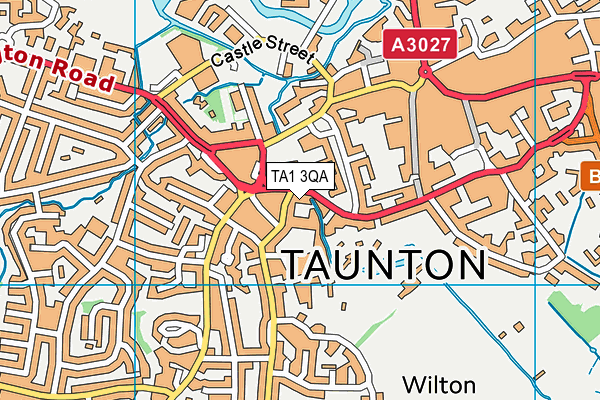 TA1 3QA map - OS VectorMap District (Ordnance Survey) TA1 3QA map - OS VectorMap District (Ordnance Survey)