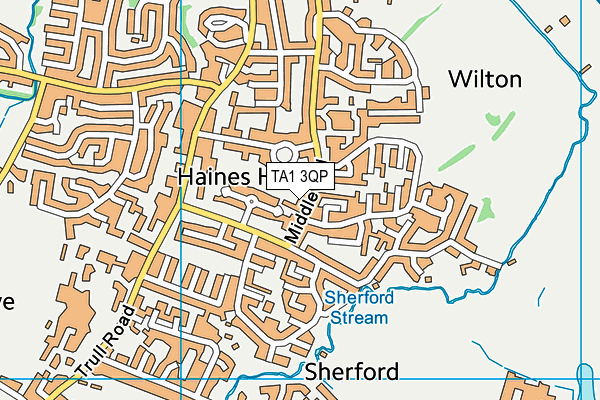 TA1 3QP map - OS VectorMap District (Ordnance Survey)