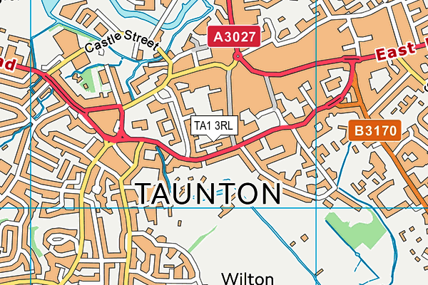 TA1 3RL map - OS VectorMap District (Ordnance Survey)