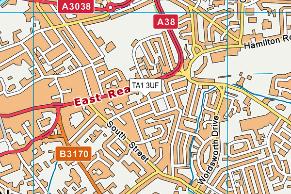 TA1 3UF map - OS VectorMap District (Ordnance Survey) TA1 3UF map - OS VectorMap District (Ordnance Survey)