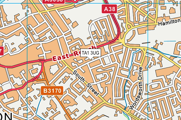 TA1 3UG map - OS VectorMap District (Ordnance Survey) TA1 3UG map - OS VectorMap District (Ordnance Survey)