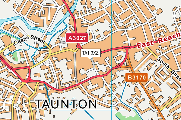 TA1 3XZ map - OS VectorMap District (Ordnance Survey) TA1 3XZ map - OS VectorMap District (Ordnance Survey)