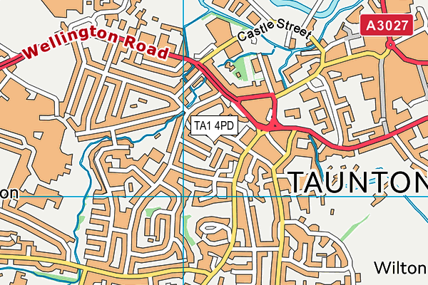 TA1 4PD map - OS VectorMap District (Ordnance Survey) TA1 4PD map - OS VectorMap District (Ordnance Survey)