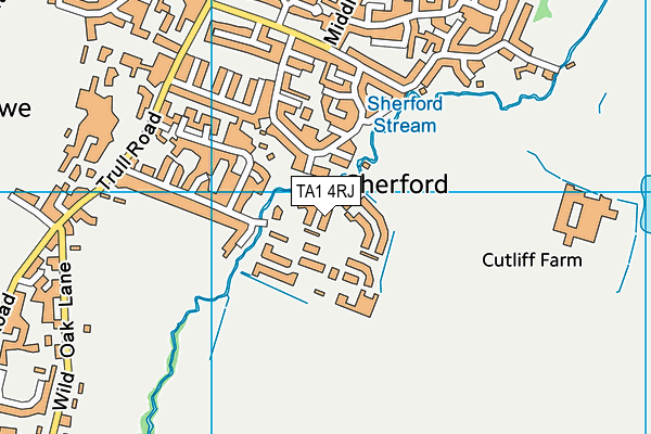TA1 4RJ map - OS VectorMap District (Ordnance Survey) TA1 4RJ map - OS VectorMap District (Ordnance Survey)