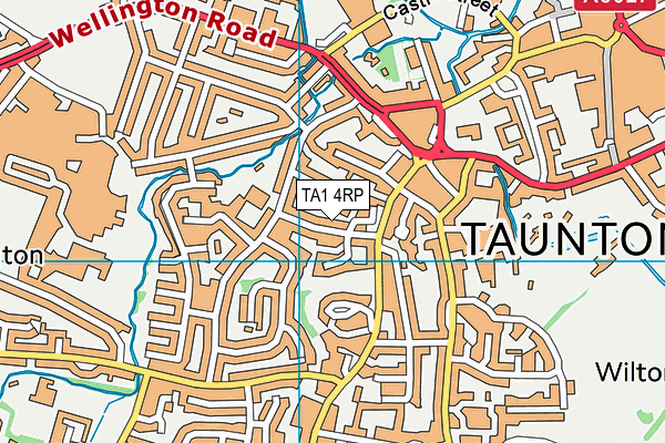 TA1 4RP map - OS VectorMap District (Ordnance Survey) TA1 4RP map - OS VectorMap District (Ordnance Survey)