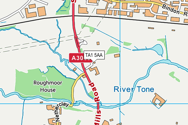 TA1 5AA map - OS VectorMap District (Ordnance Survey) TA1 5AA map - OS VectorMap District (Ordnance Survey)