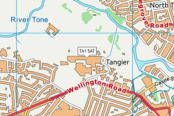 TA1 5AT map - OS VectorMap District (Ordnance Survey) TA1 5AT map - OS VectorMap District (Ordnance Survey)