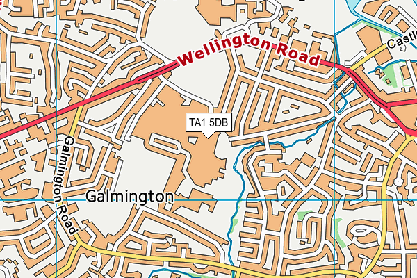 TA1 5DB map - OS VectorMap District (Ordnance Survey) TA1 5DB map - OS VectorMap District (Ordnance Survey)