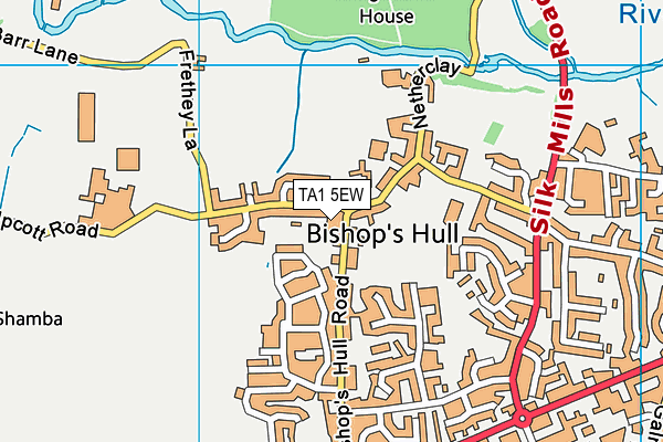 TA1 5EW map - OS VectorMap District (Ordnance Survey) TA1 5EW map - OS VectorMap District (Ordnance Survey)