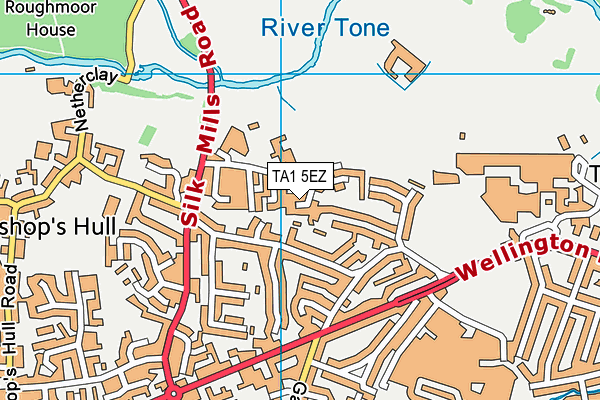 TA1 5EZ map - OS VectorMap District (Ordnance Survey) TA1 5EZ map - OS VectorMap District (Ordnance Survey)