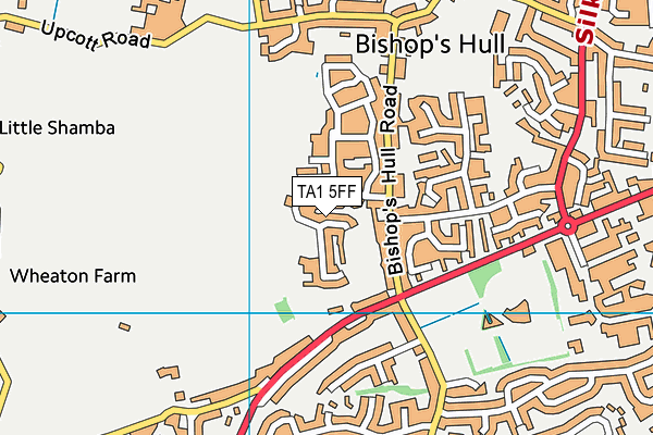 TA1 5FF map - OS VectorMap District (Ordnance Survey) TA1 5FF map - OS VectorMap District (Ordnance Survey)