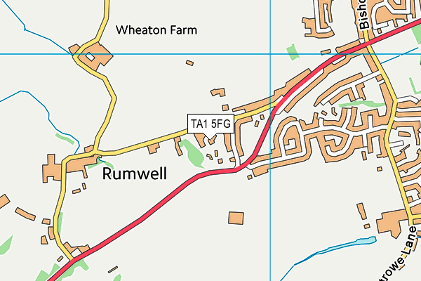 TA1 5FG map - OS VectorMap District (Ordnance Survey) TA1 5FG map - OS VectorMap District (Ordnance Survey)