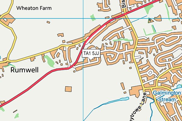 TA1 5JJ map - OS VectorMap District (Ordnance Survey) TA1 5JJ map - OS VectorMap District (Ordnance Survey)