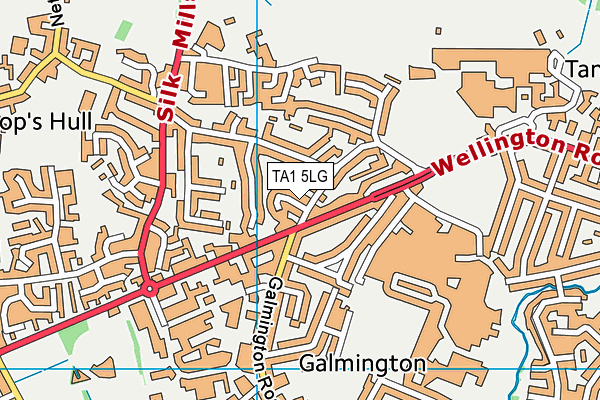 TA1 5LG map - OS VectorMap District (Ordnance Survey) TA1 5LG map - OS VectorMap District (Ordnance Survey)