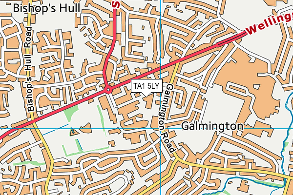 TA1 5LY map - OS VectorMap District (Ordnance Survey) TA1 5LY map - OS VectorMap District (Ordnance Survey)