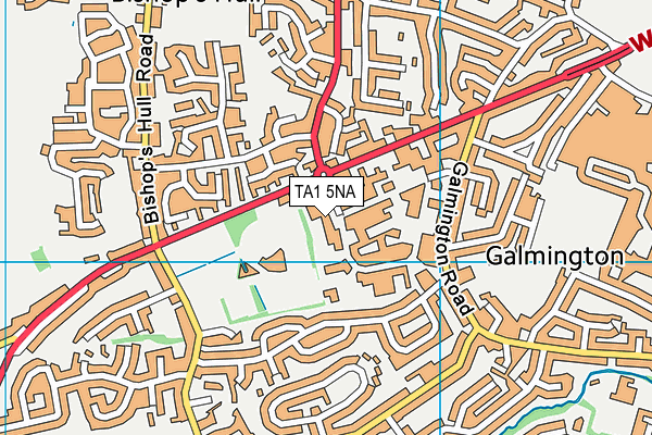 TA1 5NA map - OS VectorMap District (Ordnance Survey) TA1 5NA map - OS VectorMap District (Ordnance Survey)