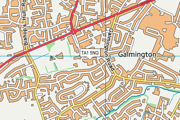 TA1 5NQ map - OS VectorMap District (Ordnance Survey) TA1 5NQ map - OS VectorMap District (Ordnance Survey)