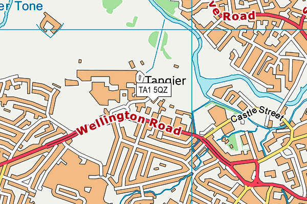 TA1 5QZ map - OS VectorMap District (Ordnance Survey)