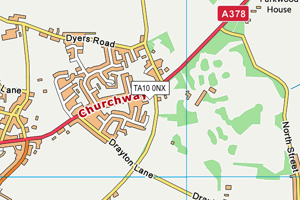 TA10 0NX map - OS VectorMap District (Ordnance Survey) TA10 0NX map - OS VectorMap District (Ordnance Survey)